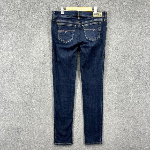Diesel Jeans Womens 28 X 32 Blue Getlegg Slim Skinny Low Rise Denim - Picture 2 of 16